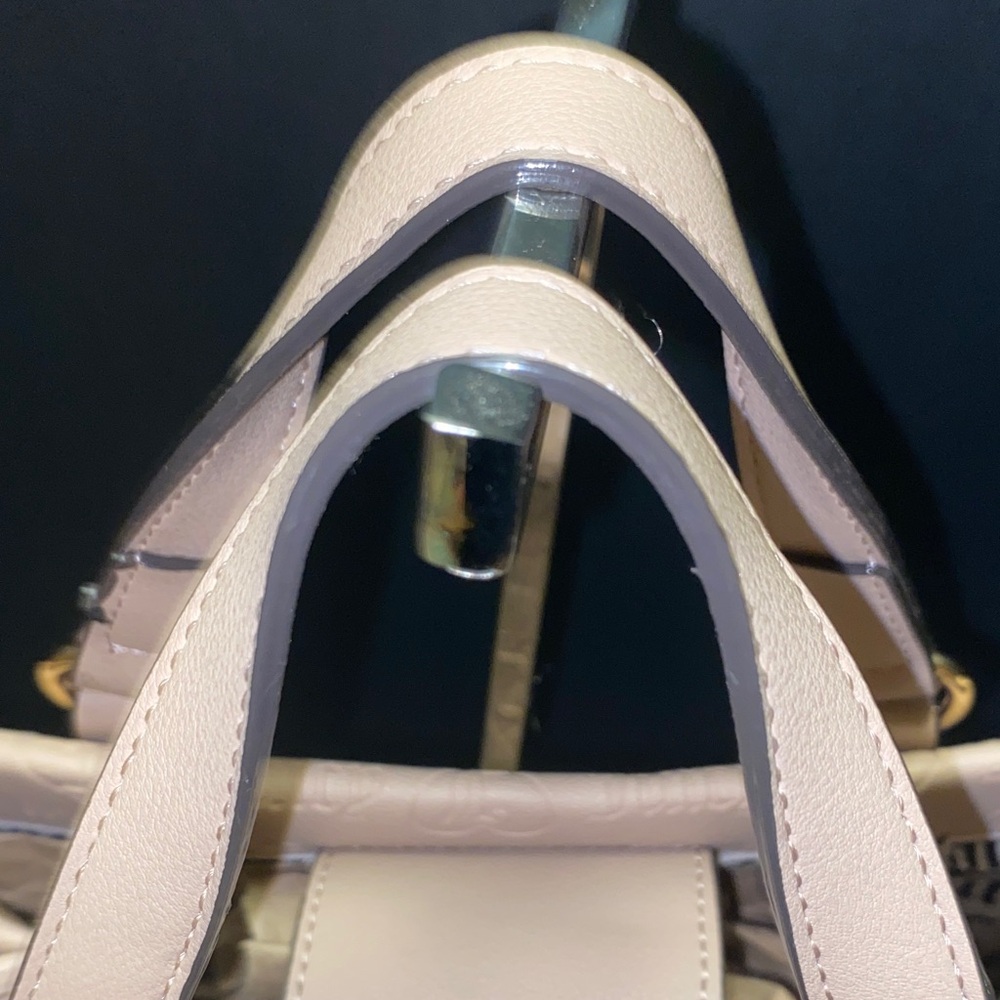 NWT. Juicy Couture Beige Upgrade U Mini Tote - Picture 5 of 15